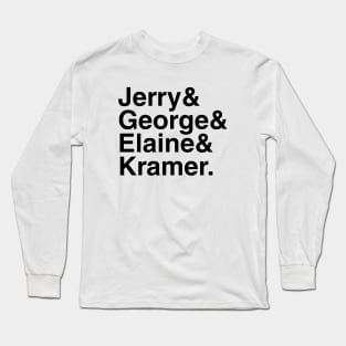 Seinfeld - Jerry & George & Elaine & Kramer. (Black) Long Sleeve T-Shirt